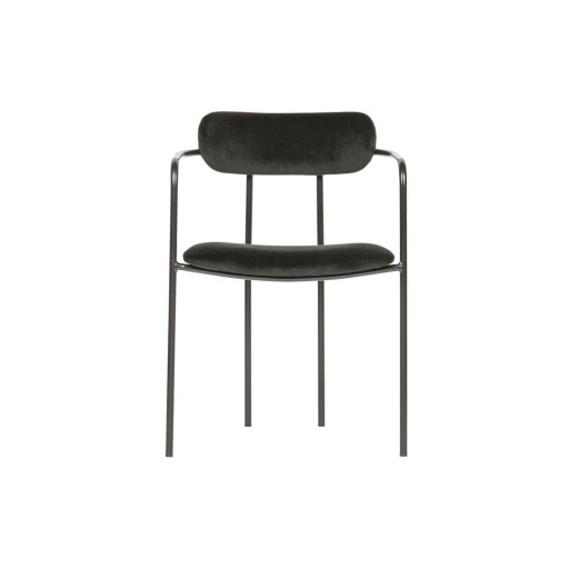Scaun dining negru din catifea Ivy – WOOOD