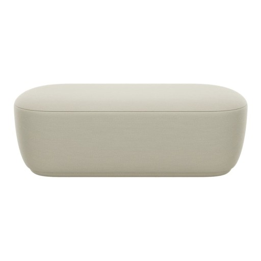Bancă bej cu tapițerie din stofă bouclé KUON – Blomus