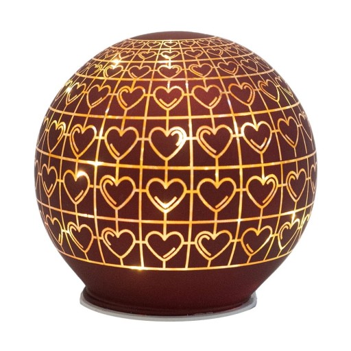 Decorațiune luminoasă burgundy ø 12 cm Frida – Sirius