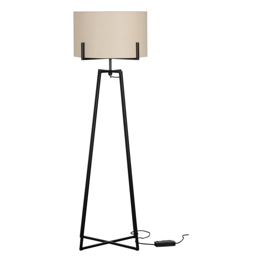 Lampadar bej cu abajur textil (înălțime 160 cm) Holly – WOOOD