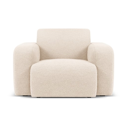 Fotoliu bej cu tapițerie din stofă bouclé Molino – Micadoni Home