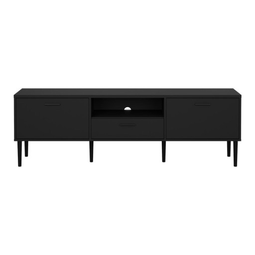 Comodă TV neagră 177x57 cm Media – Tvilum