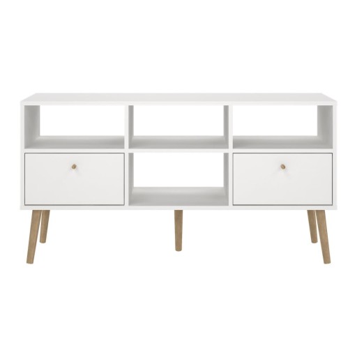 Comodă TV albă 117x61 cm Bodo – Tvilum