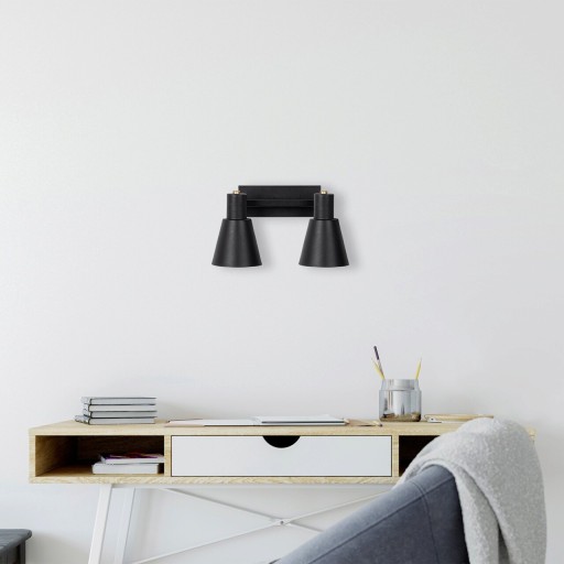 Aplica de perete, Fulgor, 942FLG2194, Metal, Negru