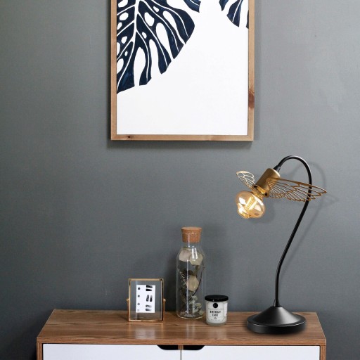 Lampa de masa, Tatum, 584TTM1702, Metal, Negru