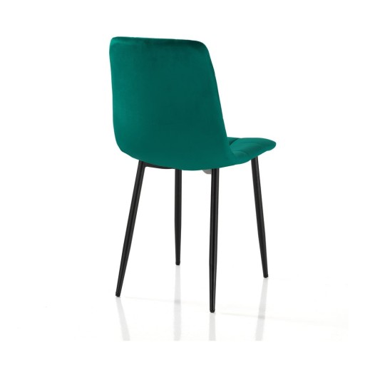 Scaune de dining verde 2 buc. din catifea Faffy – Tomasucci