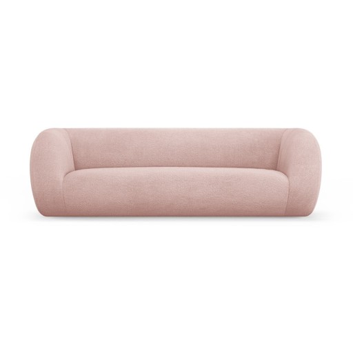 Canapea roz-deschis cu tapițerie din stofă bouclé 230 cm Essen – Cosmopolitan Design