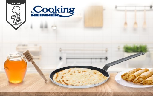 Tigaie profesionala pentru clatite, Cooking by Heinner, 26x2 cm, aluminiu presat