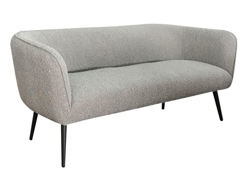 Canapea 3 locuri Avril, Bizzotto, 175 x 70 x 68 cm, otel/poliester Boucle, gri
