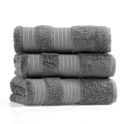 Prosop de baie, L&#039;appartement , London Wash, 60% Bumbac/40% Bambus, Antracit