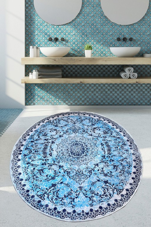 Covoras de baie, L'essentiel Maison, Raiya (100 cm), 100x100 cm, Multicolor