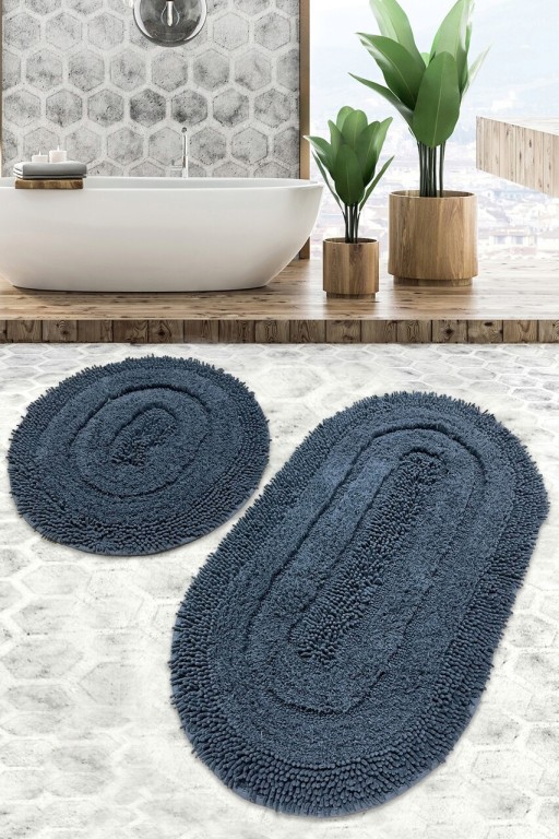 Set covorase de baie, L'essentiel Maison, Macoroni, Gri inchis