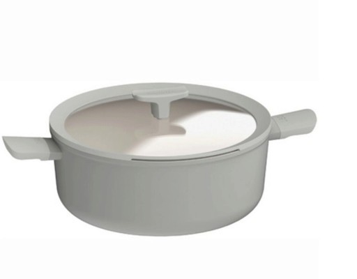 Oala cu capac BergHOFF, Leo Balance Moonmist, Ø28 cm, 6.2 L, aluminiu reciclat, strat antiaderent