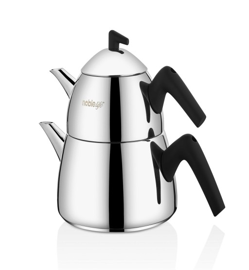 Ceainic, Hermia, 721NBL3126, Dishwasher - safe / Microwave - not safe / BPA Free, Otel/Negru