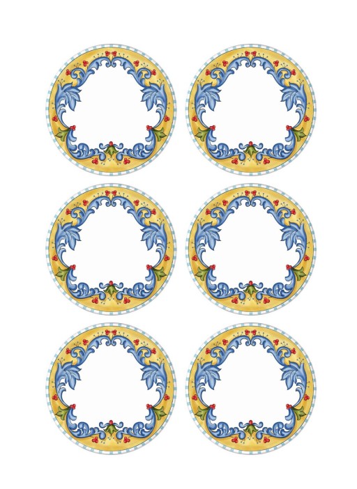 Set platouri servire, Mia, 280TMA1604, 26 cm, 6 piese, Multicolor