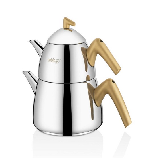 Ceainic, Hermia, 721NBL3127, Dishwasher - safe / Microwave - not safe / BPA Free, Otel/Auriu