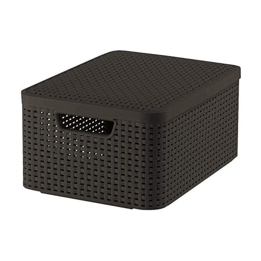 Cutie de depozitare maro închis din plastic cu capac 29x39x19 cm Style – Curver