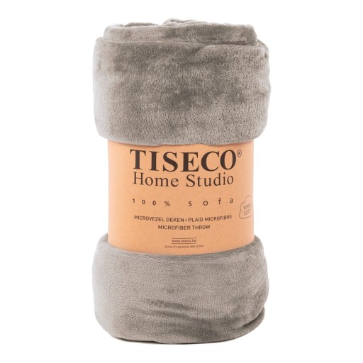 Cuvertură taupe din micropluș/cocolino 220x240 cm Plaid – Tiseco Home Studio