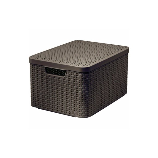 Cutie de depozitare maro închis din plastic cu capac 33x44,5x25 cm Style – Curver