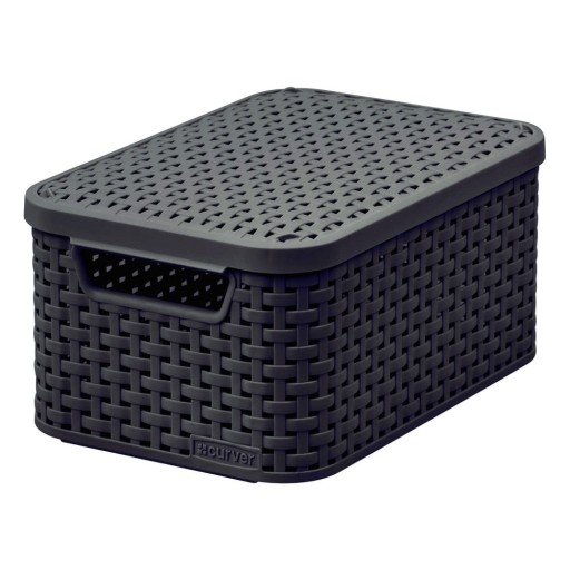 Cutie de depozitare maro închis din plastic cu capac 20x29x14 cm Style – Curver