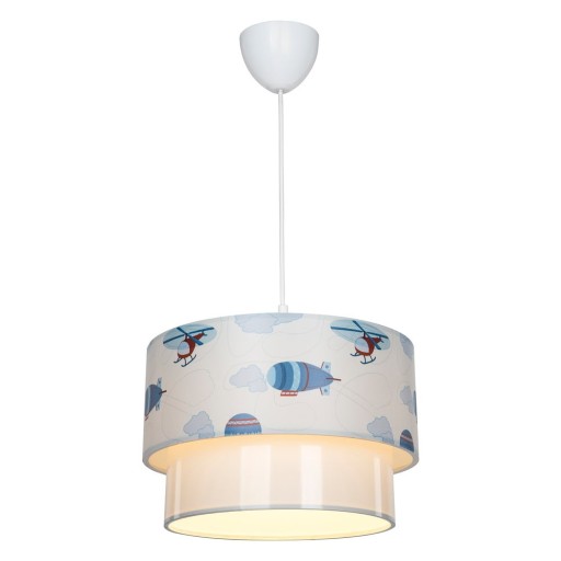 Lustră pentru copii albă/albastră ø 30 cm – Squid Lighting