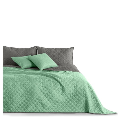 Cuvertură cu 2 fețe din microfibră DecoKing Axel, 240 x 260 cm, verde deschis