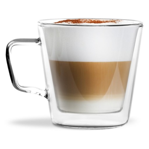Căni 2 buc. pentru cappuccino/cu perete dublu din sticlă 350 ml – Vialli Design
