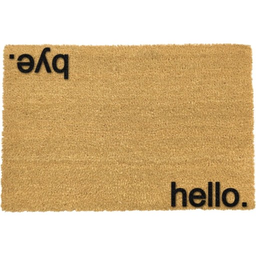 Covoraș de intrare din fibre de nucă de cocos 40x60 cm Hello, Bye – Artsy Doormats