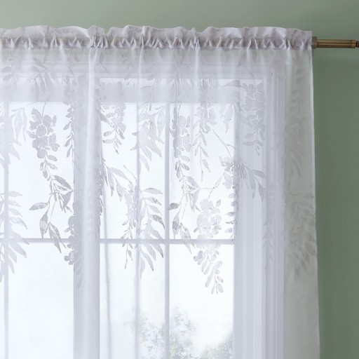Perdea albă 183x140 cm Wisteria Floral – Catherine Lansfield