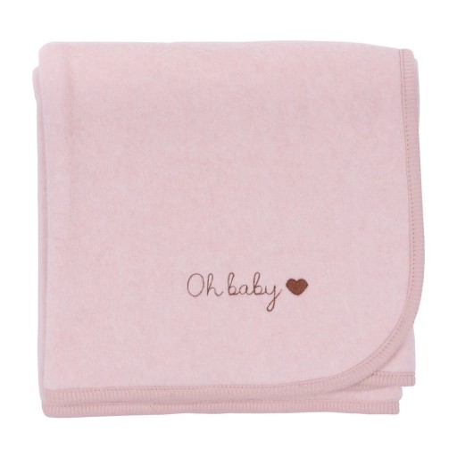 Pătură pentru copii roz din bumbac organic 75x90 cm Organic – Malomi Kids