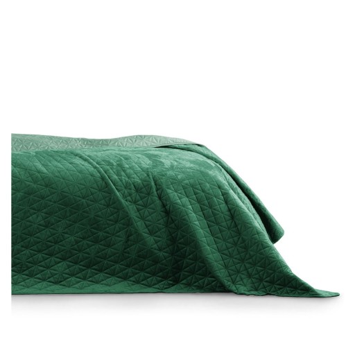 Cuvertură verde matlasată din catifea 220x240 cm Laila – AmeliaHome