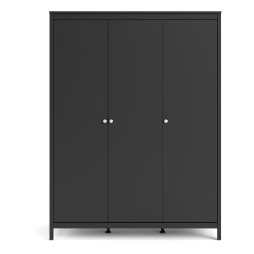 Șifonier negru 150x199 cm Madrid – Tvilum
