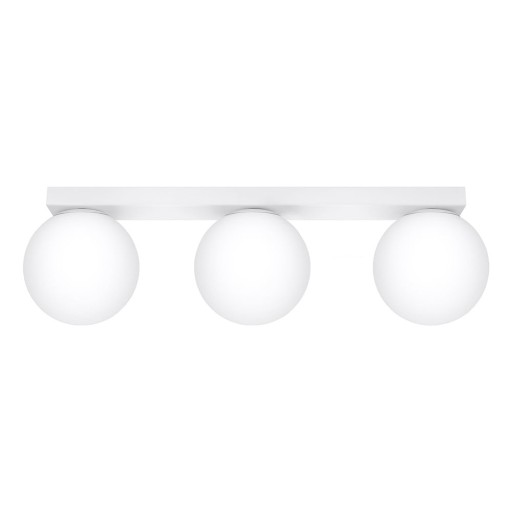 Plafonieră albă cu abajur din sticlă ø 12 cm Umerta – Nice Lamps