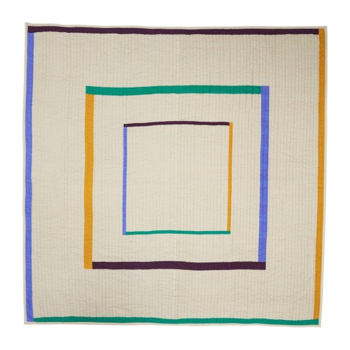 Cuvertură de pat din bumbac bej pentru pat dublu 260x260 cm Twist - Hübsch