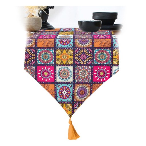 Napron de masă 45x140 cm Mandala Tiles – Minimalist Cushion Covers