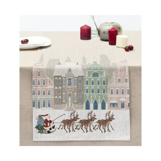 Napron de masă 45x140 cm cu model de Crăciun – Mila Home