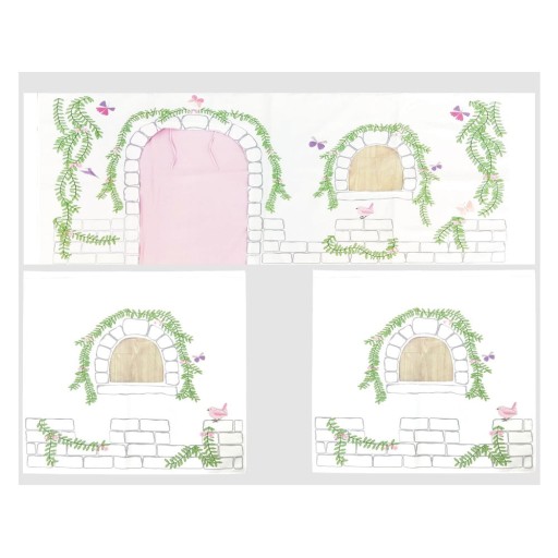 Draperie pentru copii pentru pat 3 buc. 195x75 cm Birdy – Vipack