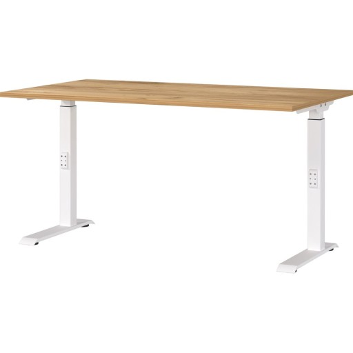 Birou cu blat cu aspect de lemn de stejar cu înălțime ajustabilă 80x140 cm Downey – Germania