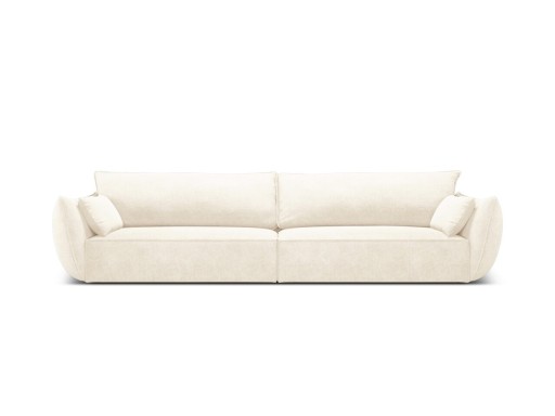 Canapea 4 locuri, Kaelle, Micadoni Home, BL, 248x110x85 cm, poliester chenille, bej deschis