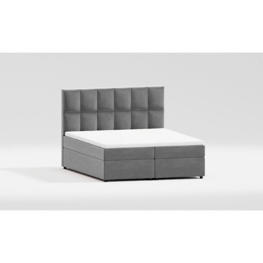 Pat boxspring gri cu spațiu de depozitare 180x200 cm Flip – Ropez