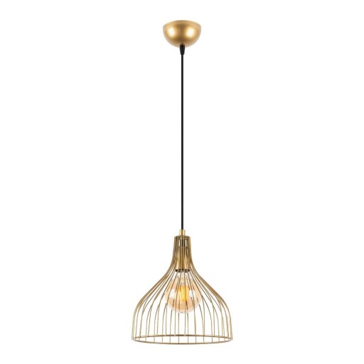 Lustră aurie cu abajur din metal ø 25 cm Cafu – Opviq lights