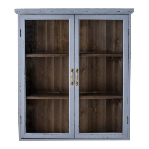 Vitrină albastră din lemn de brad suspendată 81x91 cm Hazem – Bloomingville