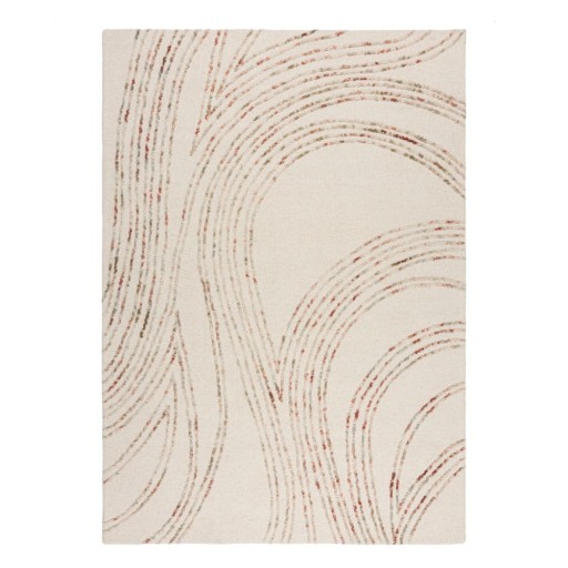 Covor portocaliu/crem din lână 160x230 cm Abstract Swirl – Flair Rugs