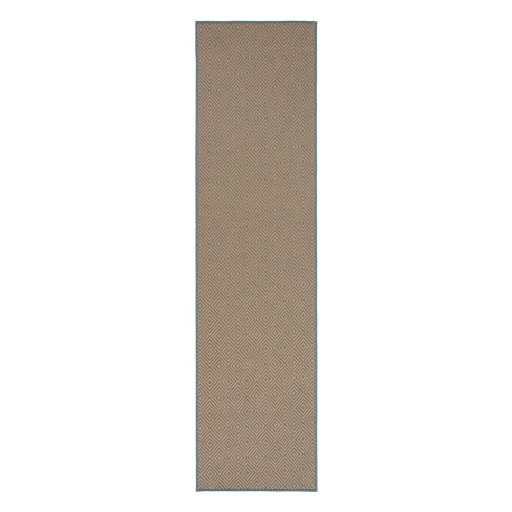 Covor tip traversă pentru scări albastru/în culoare naturală din iută 60x600 cm Diamond – Flair Rugs