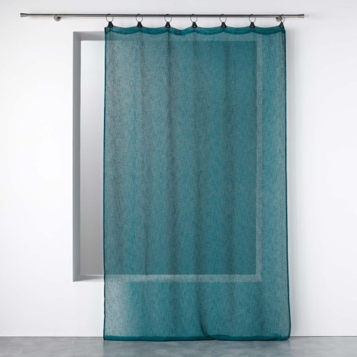 Perdea albastră din voal 140x240 cm Linka – douceur d'intérieur