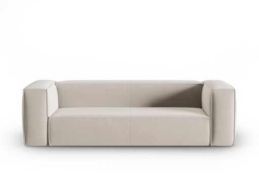 Canapea 4 locuri, Mackay, Cosmopolitan Design, 230x94x73 cm, catifea, bej deschis