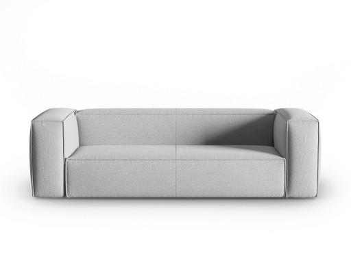 Canapea 4 locuri, Mackay, Cosmopolitan Design, 230x94x73 cm, catifea tricotata, gri