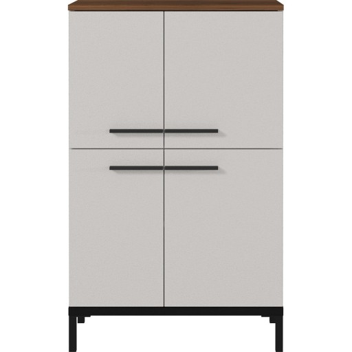 Dulap de baie înalt gri-bej cu aspect de nuc 60x97 cm Yonkers - Germania