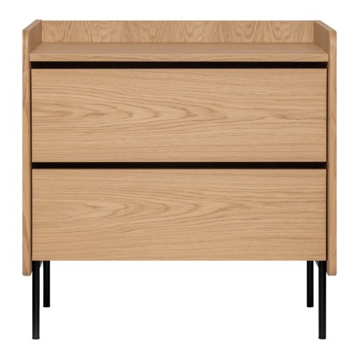 Comodă înaltă cu aspect de lemn de stejar 80x82 cm Wrap – Bonami Selection