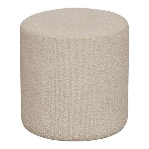 Taburet bej cu tapițerie din stofă bouclé Ejby – House Nordic
